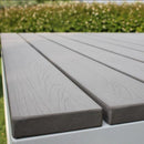 Set Bar Tavolo e 4 Sgabelli Sirio in Alluminio Tortora