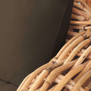 Divano Polinesia 2 Posti con Cuscini 75x194x105 cm in Rattan Marrone