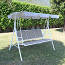 Dondolo Naxos 186x114x162 h cm in Textilene Bianco