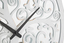 Orologio da Muro Bianco Tree Ø55x4,5 cm in Ferro MDF e Specchio Bianco