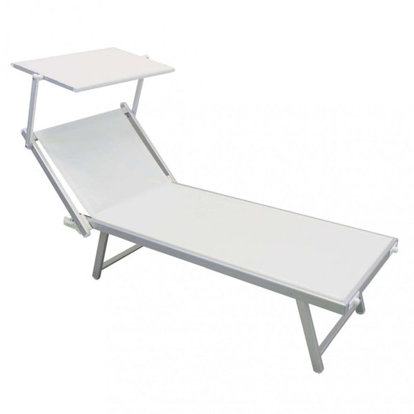 prezzo Bari Garden Sonnenliege 181x61x38 h cm in Weißaluminium