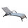 Malaga Stapelbare Garten-Sonnenliege 196,5 x 71 x 92,5 h cm in taubengrauem Aluminium