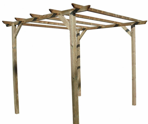 sconto Pergola 300x300x250 h cm in Brown Wood