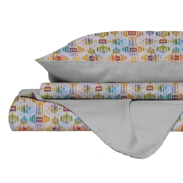 prezzo Copripiumino Matrimoniale con Federe Stampato in Puro Cotone Galax