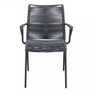 Poltrona Catalina 55x60x87 h cm in Alluminio Antracite