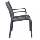 Poltrona Catalina 55x60x87 h cm in Alluminio Antracite