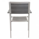 Poltrona Cervia Impilabile 58x58x89 h cm in Alluminio Tortora