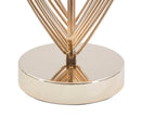 Lampada da Tavolo Maxt Ø24x44 cm in Ferro Carta e Tessuto Oro e Nero