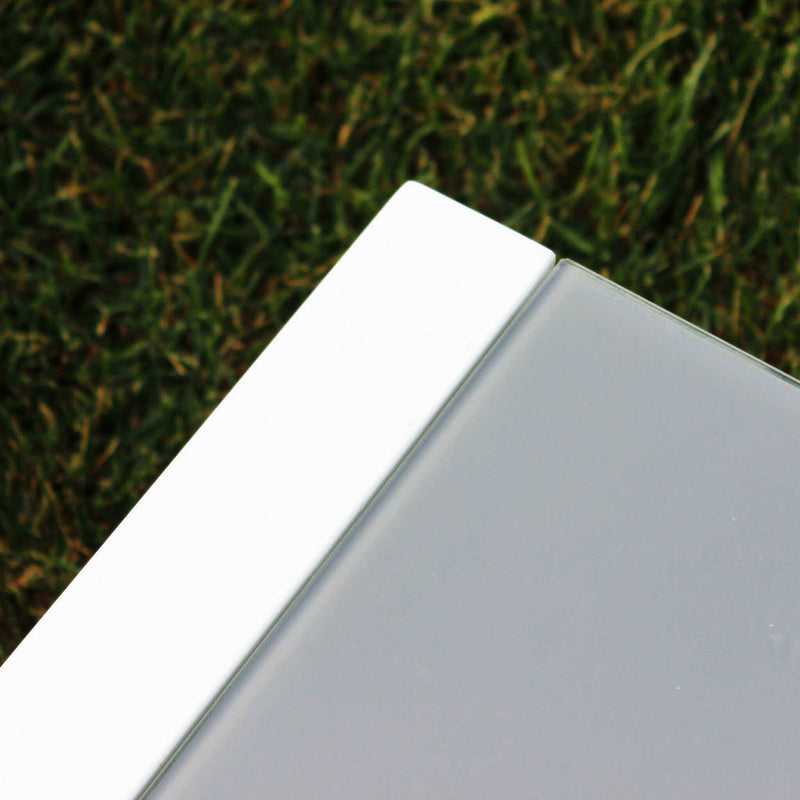 Set Salotto da Giardino Divano 2 Poltrone e Tavolino con Cuscini in Alluminio Bianco