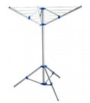 Stendibiancheria 3 Bracci 120x120x145 h cm in Alluminio Grigio