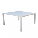 Tavolo Bilbao 150x100/150x74 h cm in Alluminio Tortora