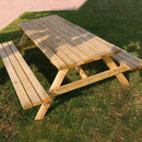 Tavolo da Pic Nic con Panche 180x160x71 cm in Legno Marrone
