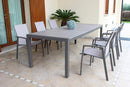 Tavolo Allungabile Waikiki 162/242x100x74 h cm in Alluminio Taupe