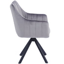 Poltrona Girevole Casa Ufficio Ergonomica Poltrona con Rivestimento Velluto Marrone