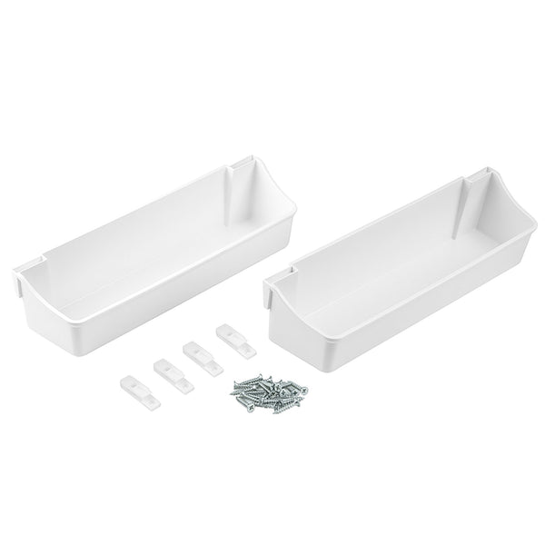 Set mit 2 Containern mit 35 cm mobiler Türbefestigung aus Emuca Bianchi Plastic sconto