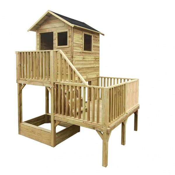 online Doremi Holzspielhaus für Kinder 176x176x273 h cm in Holz