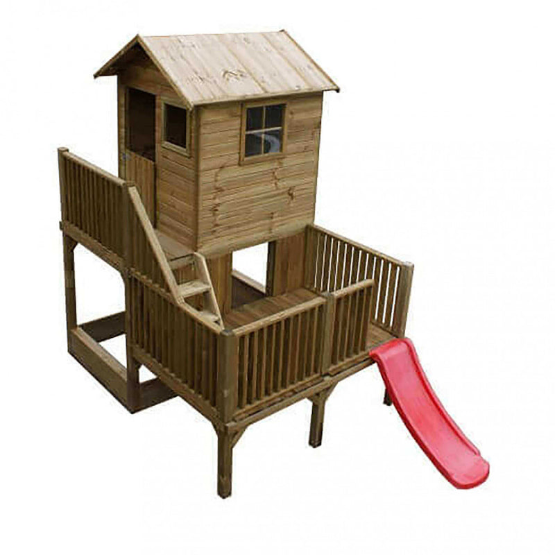 Casetta Gioco per Bambini in Legno Doremi con Scivoli 176x176x273 h cm in Legno