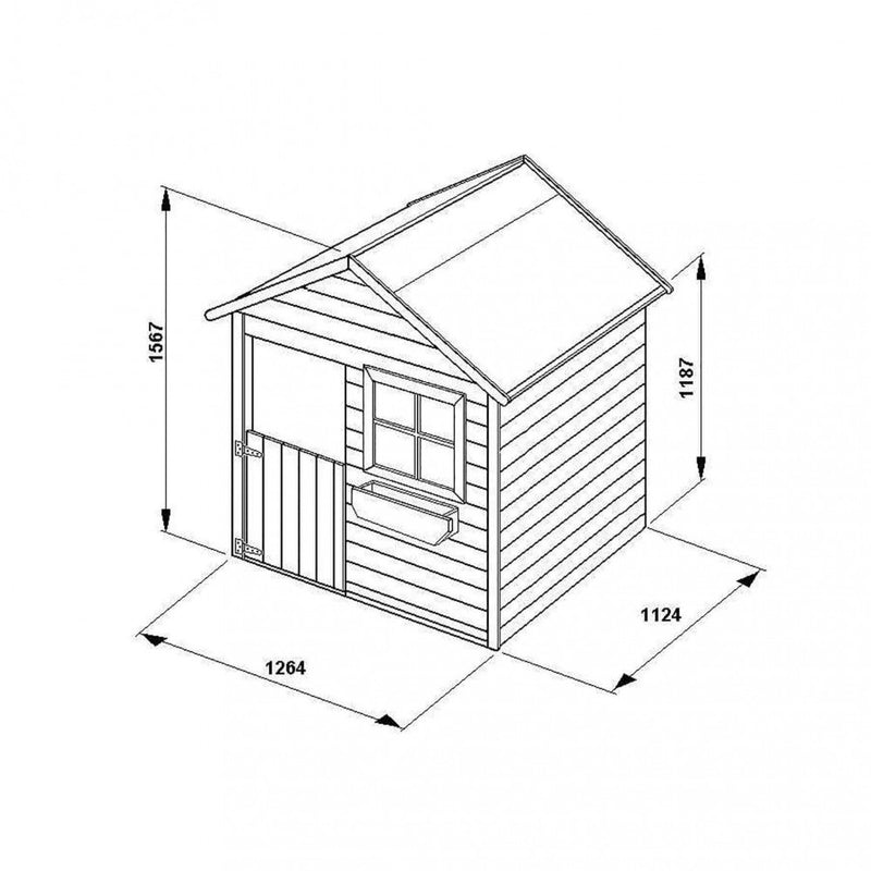 Casetta Gioco per Bambini in Legno Heidi 112x126x158 h cm in Legno