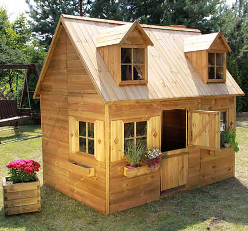 Casetta Gioco per Bambini in Legno Maia 161x248x218 h cm in Legno