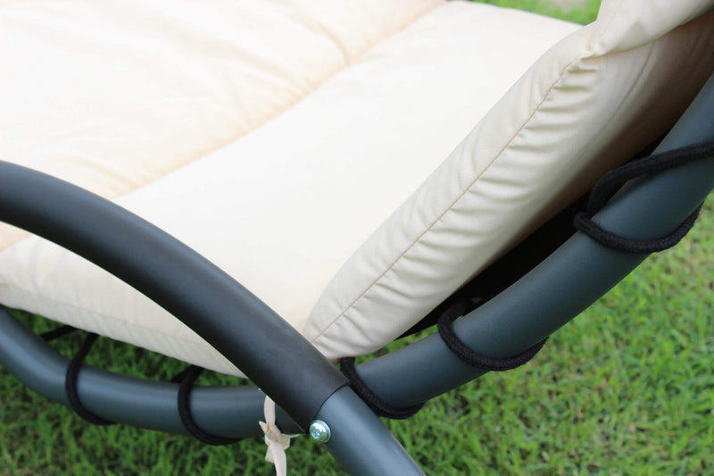 Dondolo Caprera C/Tettuccio 170x125x160 h cm in Acciaio Tortora