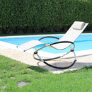 Dondolo Cerboli con Cuscino 77x152x85 h cm in Alluminio Grigio