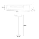 Stufa da Esterno Wi-Fi Lampione Riscaldatore su Palo 74,2x218x60 cm 2000W Sined  Nero e Silver