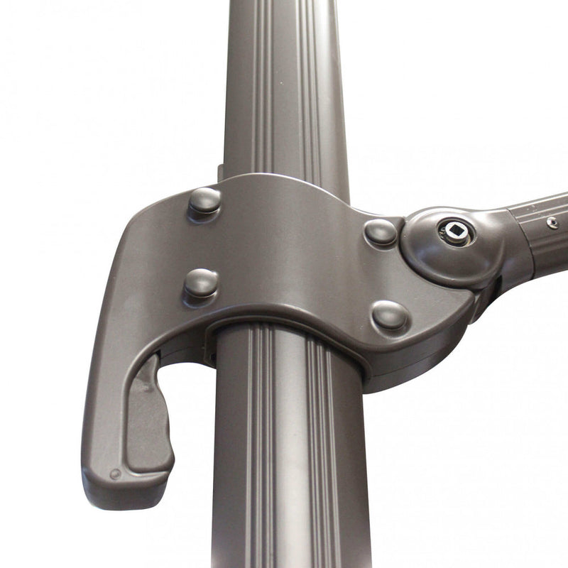 Ombrellone da Giardino Nettuno Lux Decentrato 3x3 m in Alluminio Tortora