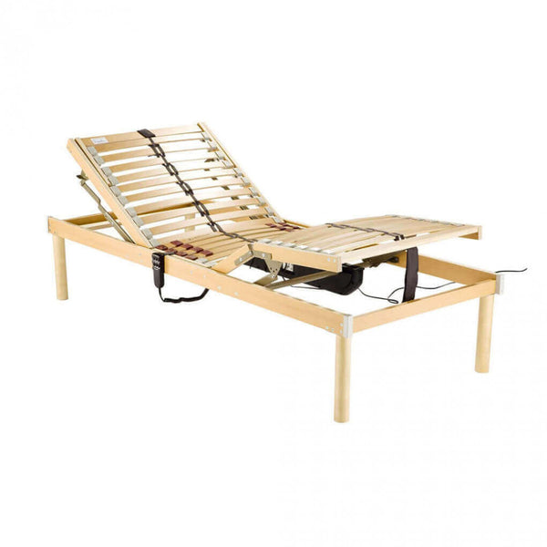 Elektrischer Einzelbettrahmen 80 x 190 cm in braunem Holz acquista