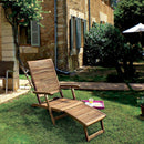Lettino Prendisole da Giardino 59x140x90 h cm in Legno Marrone