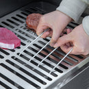 Barbecue a Carbone Carbonella 118x32x90 cm in Acciaio Inox e Metallo Nero