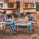 Barbecue a Carbone Carbonella 120x31x60-70 cm in Acciaio Inox Argento