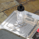 Barbecue a Carbone Carbonella 120x31x60-70 cm in Acciaio Inox Argento