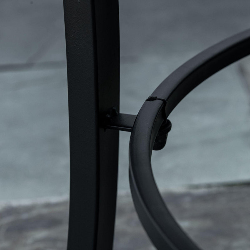 Braciere da Giardino 68x68x45 cm in Metallo e Ceramica