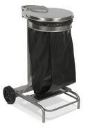 Pattumiera Per Raccolta Rifiuti 54,6x60xh94 cm in Acciaio Inox Reggisacco Argento