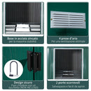 Casetta Box da Giardino in Lamiera 3,4x3,86x2 m Verde