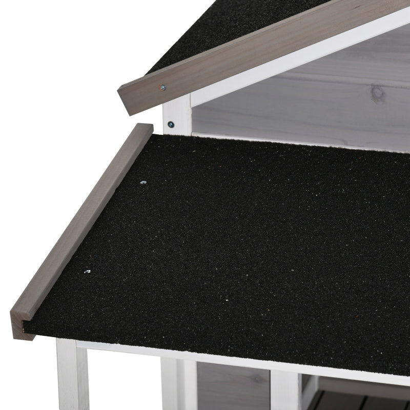 Cuccia per Cani e Gatti da Esterno 127x112x109 cm in Legno Grigio