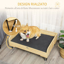 Cuccia per Cani e Gatti 82x56x31,5 cm in MDF e Acciaio Nero