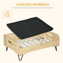 Cuccia per Cani e Gatti 82x56x31,5 cm in MDF e Acciaio Nero