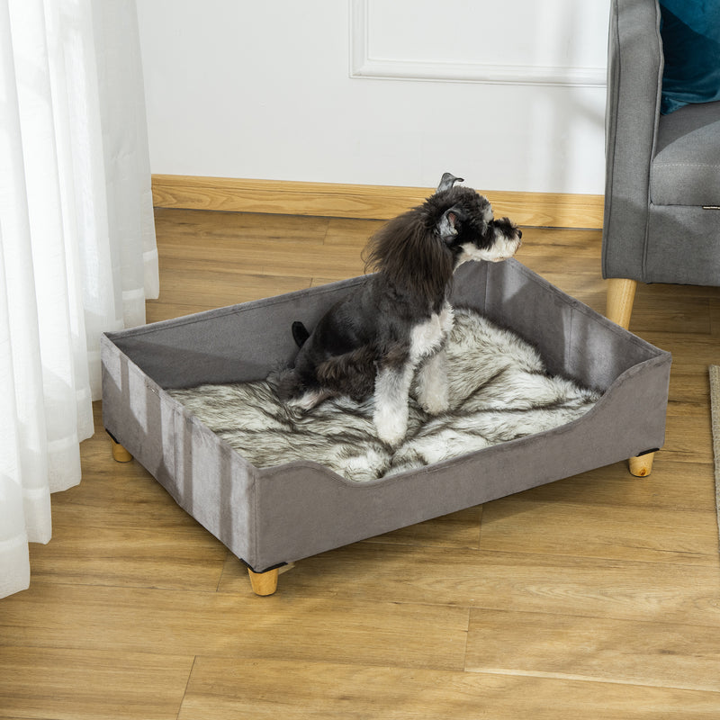 Cuccia per Cani e Gatti 81Lx56x23,5 cm in Legno MDF Grigia