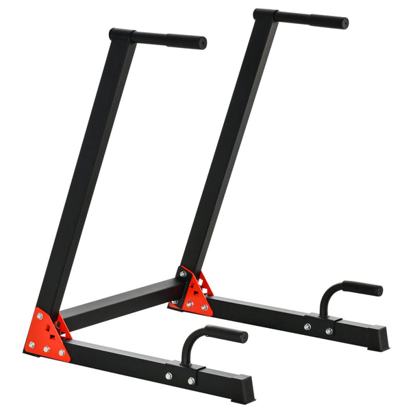 online Dip Station Fitnessstation 83x72x98 cm in Rot und Schwarz Stahl