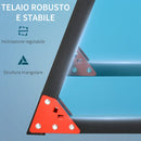 Stazione Fitness Dip Station 83x72x98 cm in Acciaio Rosso e Nero