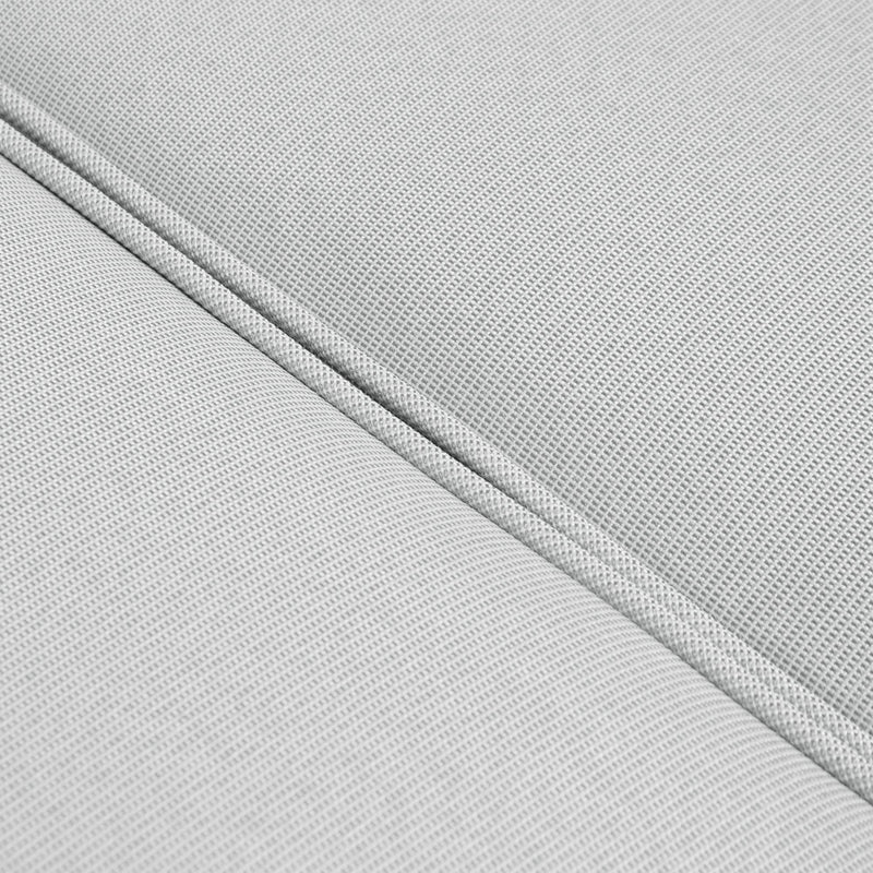 Divano da Giardino 141x71x75 cm in Polipropilene Effetto Rattan Grigio e Nero