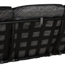 Dondolo 3 Posti 200x120x170 cm in Acciaio e Tessuto Nero