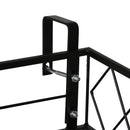 Portapiante per Ringhiera 100x31x12 cm in Metallo Nero