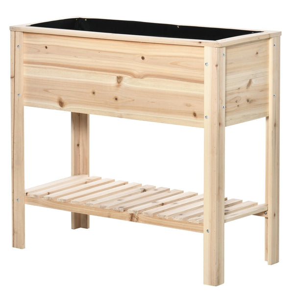 prezzo Hochbeet 90 x 40 x 81 cm aus natürlichem Tannenholz