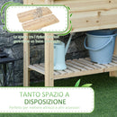 Fioriera Rialzata 90x40x81 cm in Legno di Abete Naturale