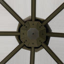 Gazebo da Giardino 2,94x2,94m in Alluminio Caffè