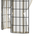 Gazebo da Giardino 3,65x3m in Metallo Beige