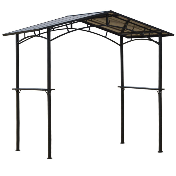sconto Gartenpavillon zum Grillen 246 x 149 x 230 cm in Aluminium und schwarzem PC