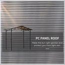 Gazebo da Giardino per Barbecue 246x149x230 cm in Alluminio e PC Nero